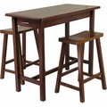 Winsome Winsome 94344 Three Piece Kitchen Island Set with Saddle Stools 94344